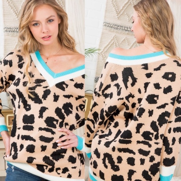 Exchange! Leopard Print Sweater - Picture 2 of 3